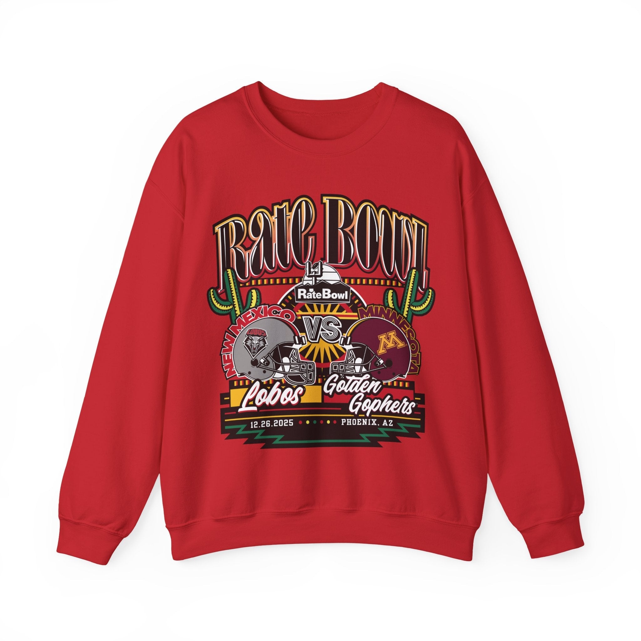 Rate Bowl 2025 – New Mexico Lobos vs Minnesota Golden Gophers Party On Crewneck