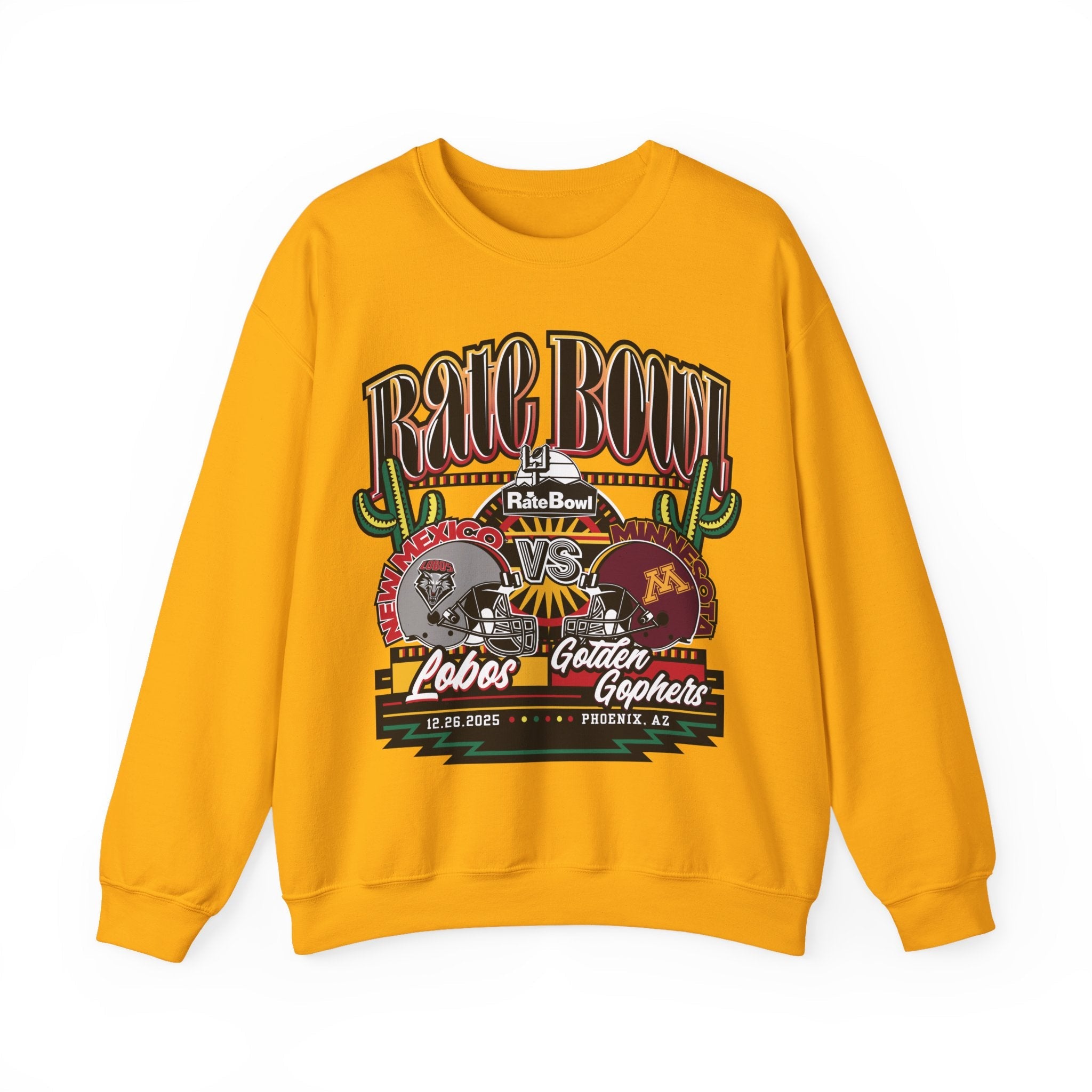 Rate Bowl 2025 – New Mexico Lobos vs Minnesota Golden Gophers Party On Crewneck