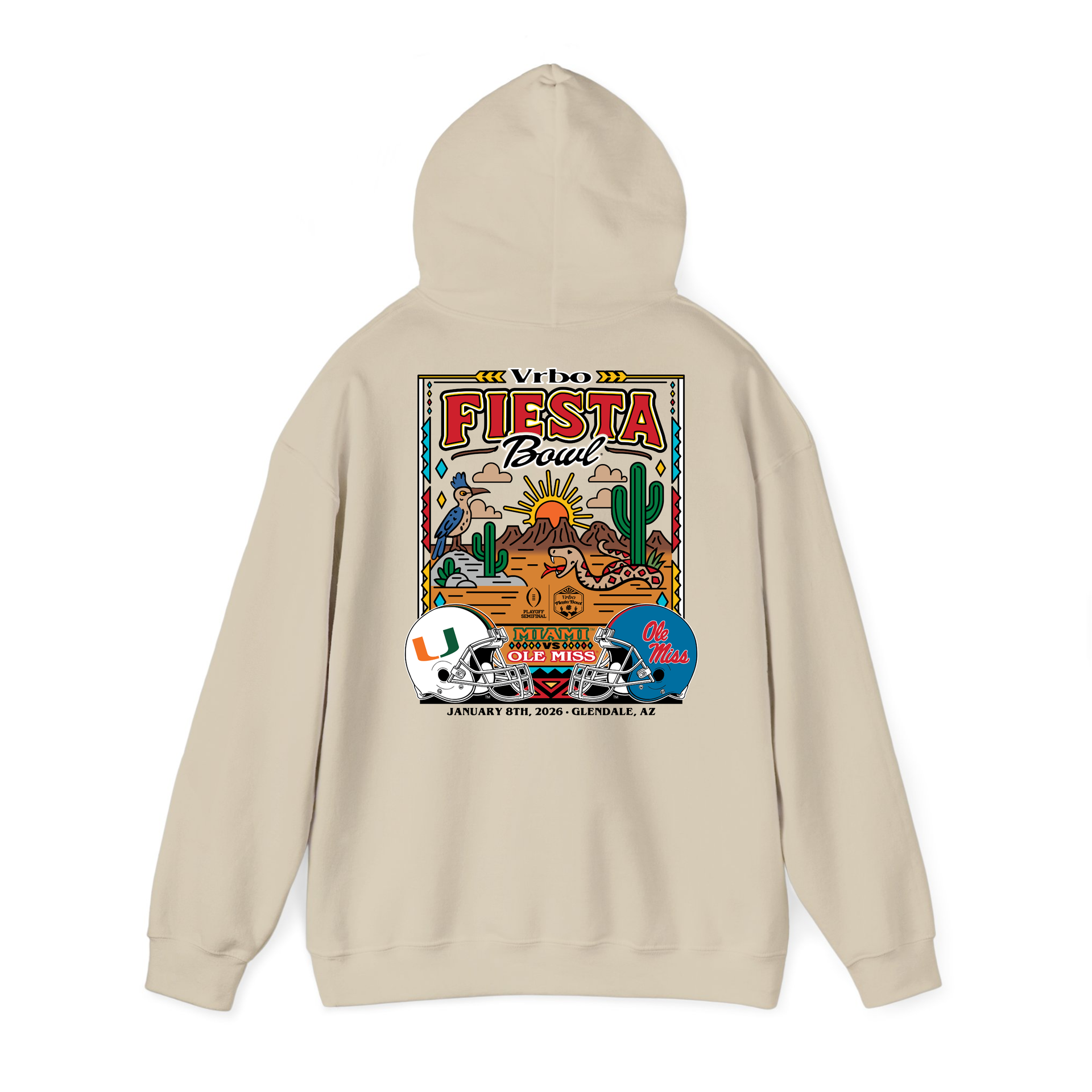 2026 Vrbo Fiesta Bowl – Matchup Desert Dudes Hoodie – Fiesta Bowl