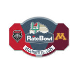 Rate Bowl 2025 – New Mexico Lobos vs Minnesota Golden Gophers Lapel Pin