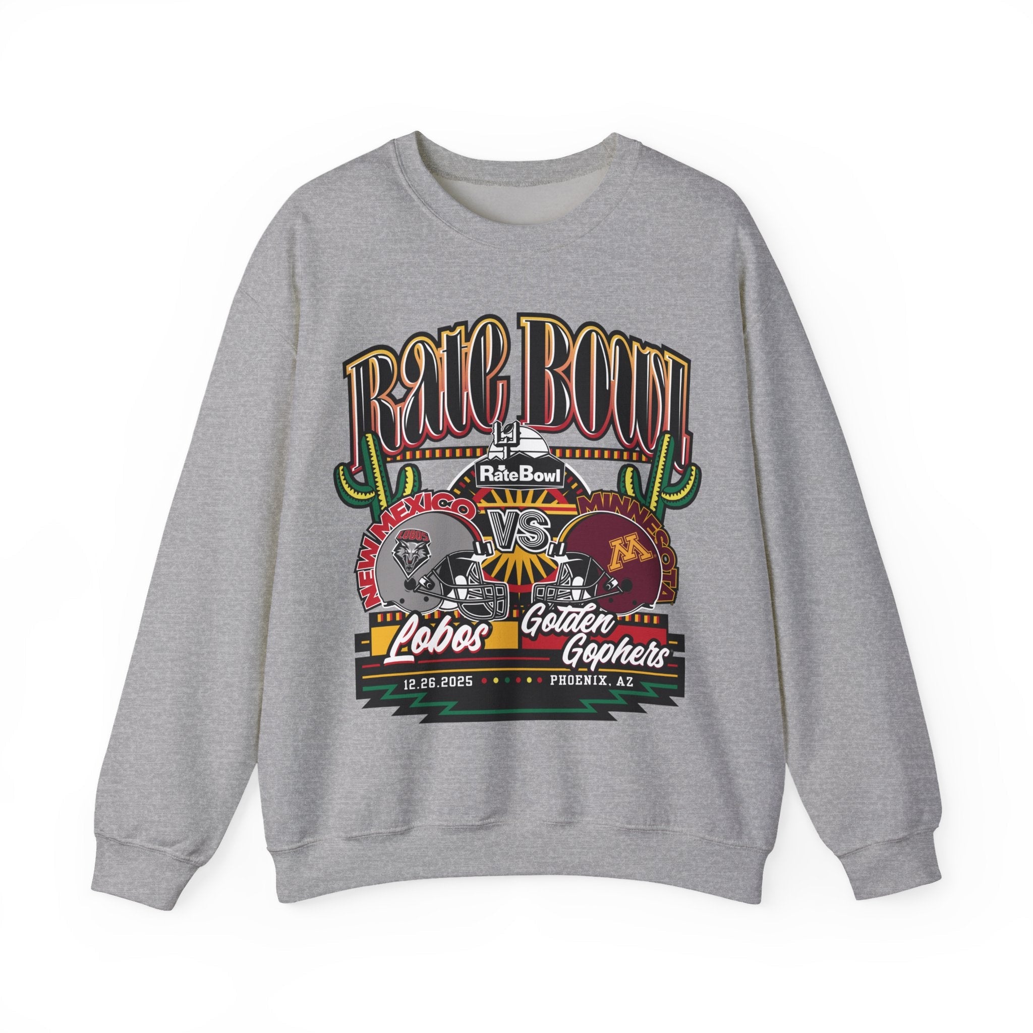 Rate Bowl 2025 – New Mexico Lobos vs Minnesota Golden Gophers Party On Crewneck